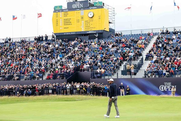 Tiger Woods USA 18th Green Day 2 British Open Royal Troon 2024