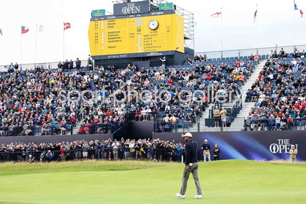 Tiger Woods USA 18th Green Day 2 British Open Royal Troon 2024
