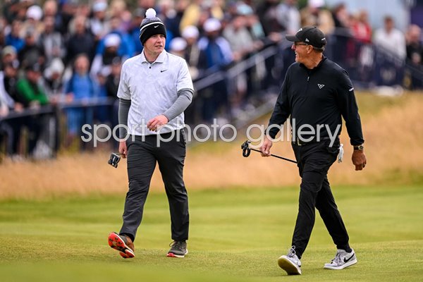 Robert MacIntyre Scotland & Phil Mickelson USA Final Round British Open Royal Troon 2024