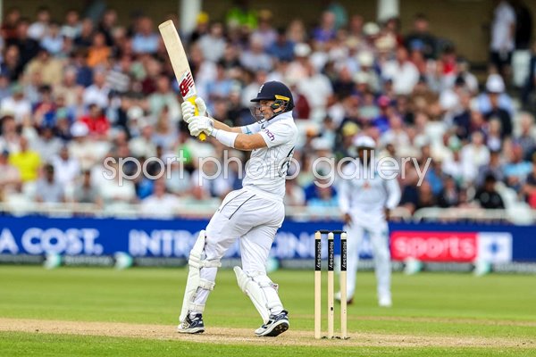 Joe Root England pull shot v West Indies Trent Bridge Test 2024