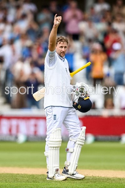 Joe Root England celebrates century v West Indies Trent Bridge Test 2024