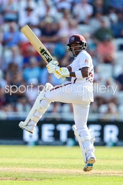 Kavem Hodge West Indies bats v England Trent Bridge Test 2024