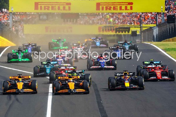 Oscar Piastri & Lando Norris McLaren Front Row on Grid Hungary 2024