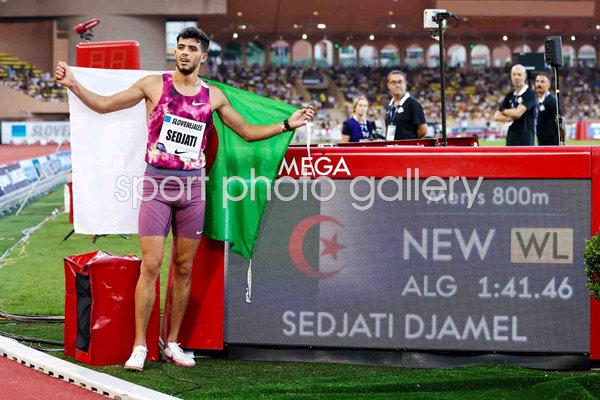 Djamel Sedjati Algeria wins 800m in World Lead Time Diamond League Monaco 2024