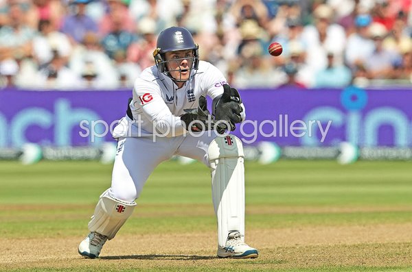 Jamie Smith England wicket keeper v West Indies Test Match Edgbaston 2024