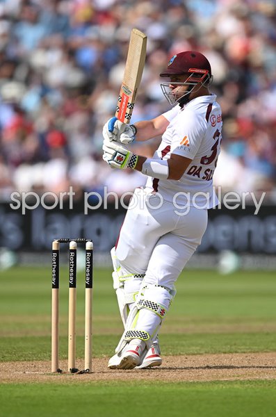 Joshua Da Silva West Indies bats v England Test Match Edgbaston 2024