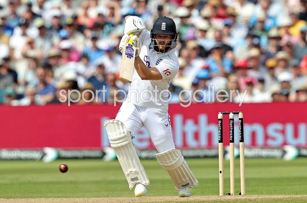 Ben Duckett England bats v West Indies Edgbaston Test 2024