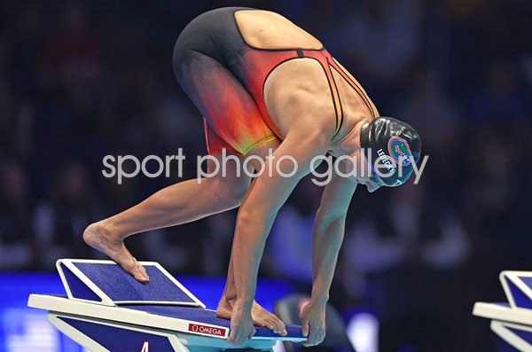 Katie Ledecky USA Starting Blocks US Olympic Swimming Trials Indiana 2024