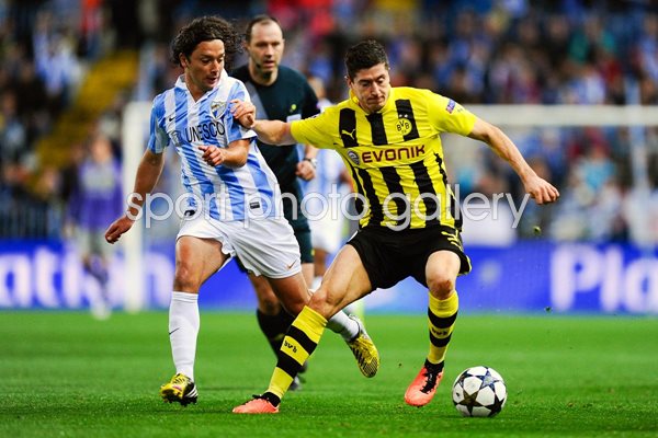 Robert Lewandowski of Borussia Dortmund v Malaga CF - Champions League
