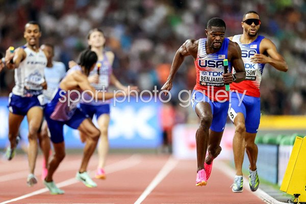 Rai Benjamin USA 400m relay World Athletics Championships Budapest 2023