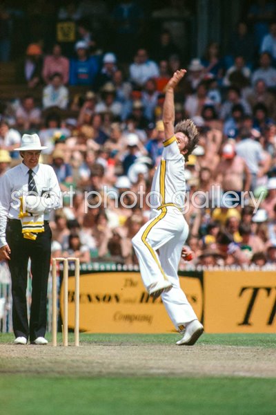 Jeff Thomson Australia bowls v England ODI Sydney 1980