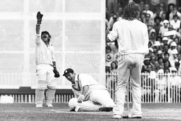 Fred Titmus MCC Injured by Jeff Thomson Australia Melbourne Test 1975