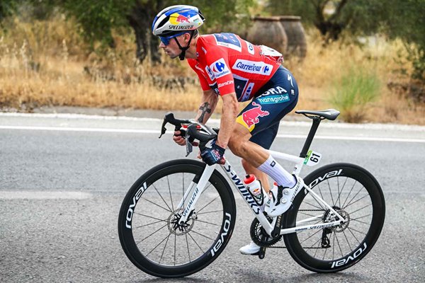 Primoz Roglic Slovenia red jersey race leader Stage 6 Tour of Spain 2024