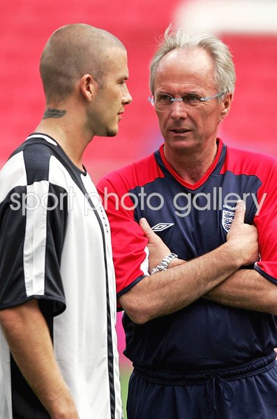 Sven Goran Eriksson & David Beckham England Portugal Euro 2004