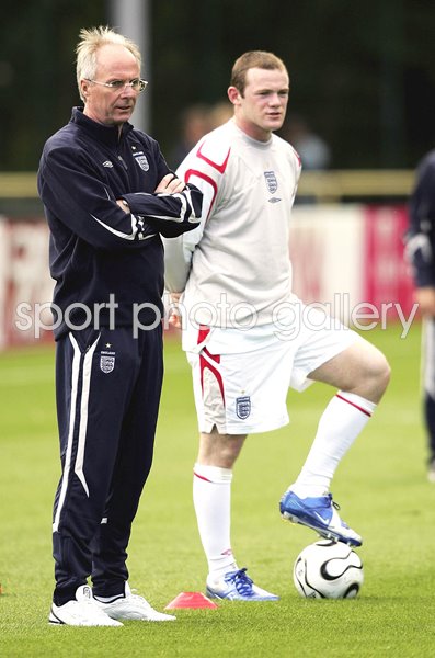 Sven Goran Eriksson & Wayne Rooney England Training Germany 2006