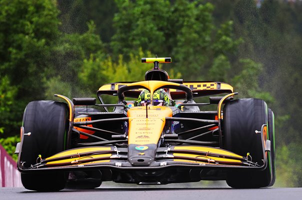 Lando Norris Great Britain driving McLaren qualifying Belgian Grand Prix 2024