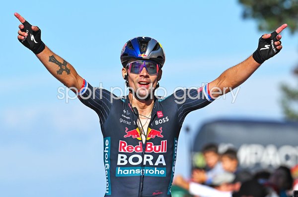 Primoz Roglic Slovenia celebrates winning Stage 19 La Vuelta 2024