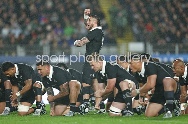 TJ Perenara New Zealand leads the haka v Argentina Rugby Championship Auckland 2024
