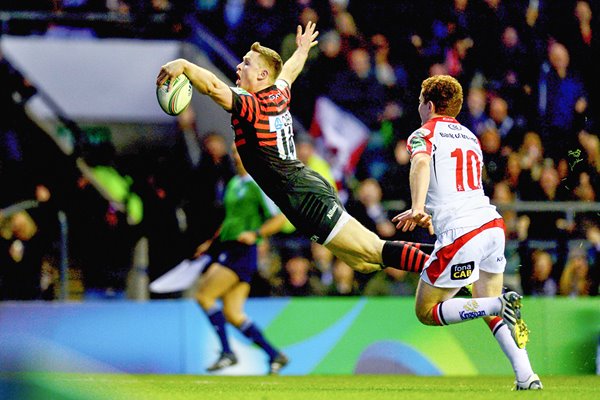 Chris Ashton Saracens swallow dive v Ulster Heineken Cup 2013