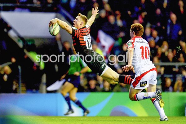 Chris Ashton Saracens swallow dive v Ulster Heineken Cup 2013