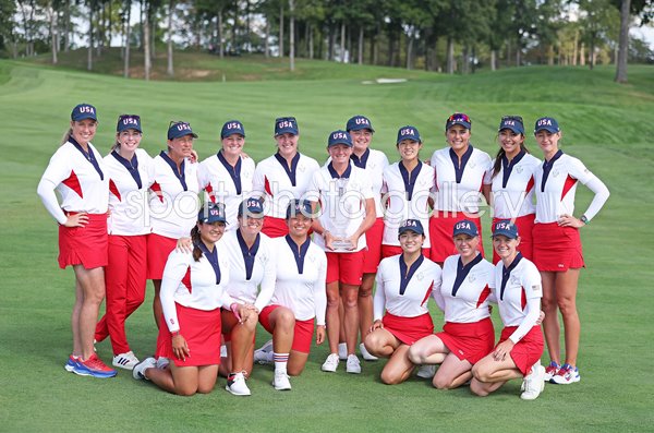 USA team photocall after regaining The Solheim Cup Virginia 2024