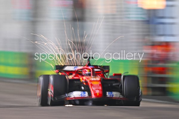Charles Leclerc Monaco driving Ferrari Singapore Grand Prix 2024