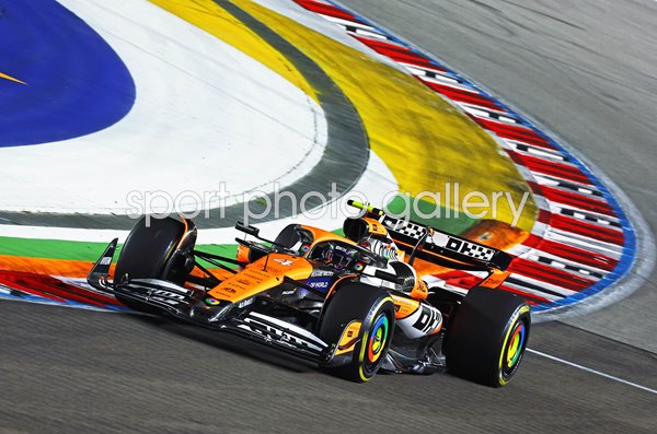 Lando Norris Great Britain driving McLaren Singapore Grand Prix 2024