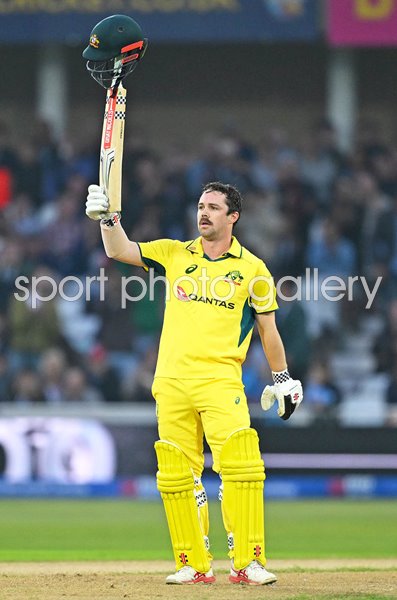 Travis Head Australia celebrates 100 v England 1st ODI Trent Bridge 2024