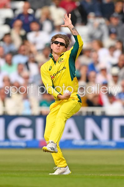 Adam Zampa Australia bowls v England 1st ODI Trent Bridge 2024