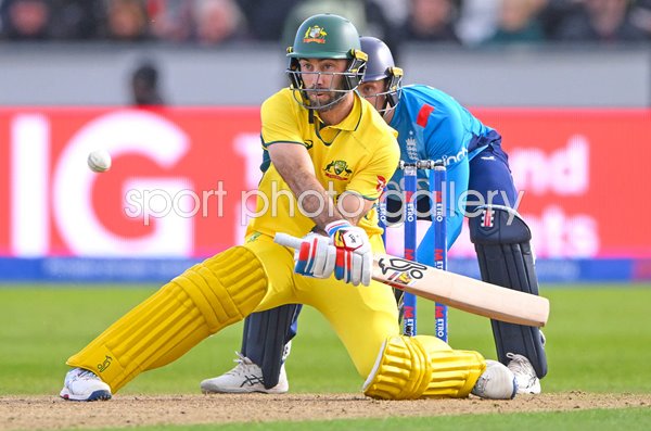 Glenn Maxwell v Australia switch hit v England 3rd ODI Durham 2024