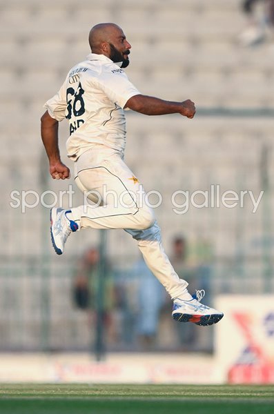 Sajid Khan Pakistan celebrates v England 2nd Test Multan 2024