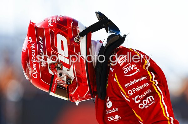 Charles Leclerc Monaco & Ferrari parc ferme USA Grand Prix win 2024