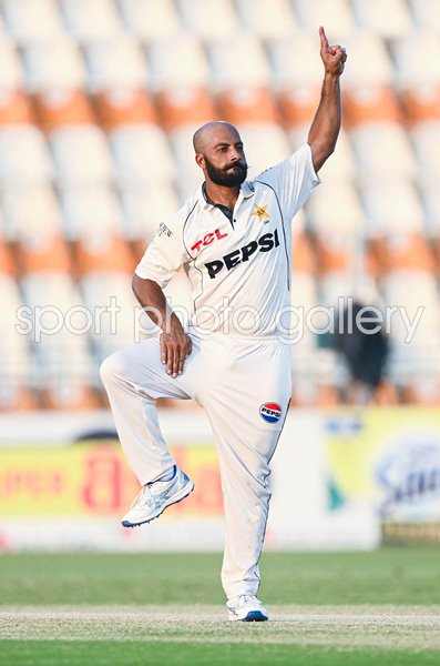 Sajid Khan Pakistan trademark wicket celebration v England 2nd Test Multan 2024