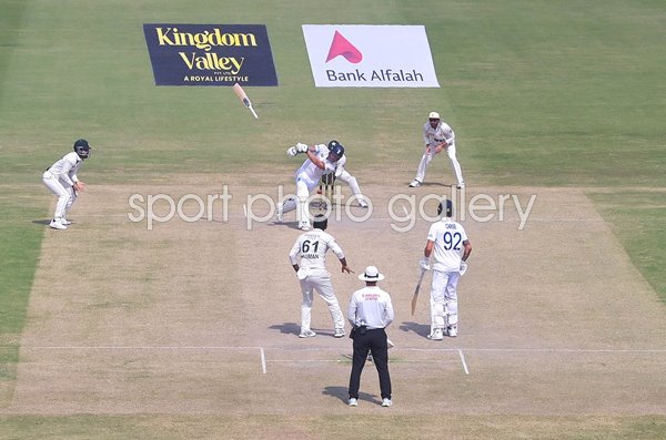 Ben Stokes England flying bat while stumped v Pakistan Multan Test 2024