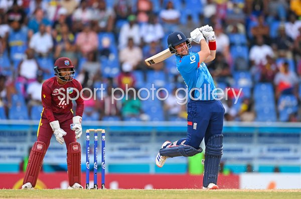 Liam Livingstone England v Shai Hope West Indies ODI Antigua 2024