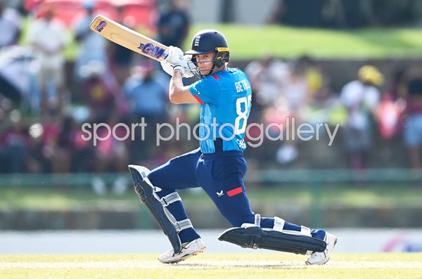 Jacob Bethell England bats v West Indies ODI Antigua 2024