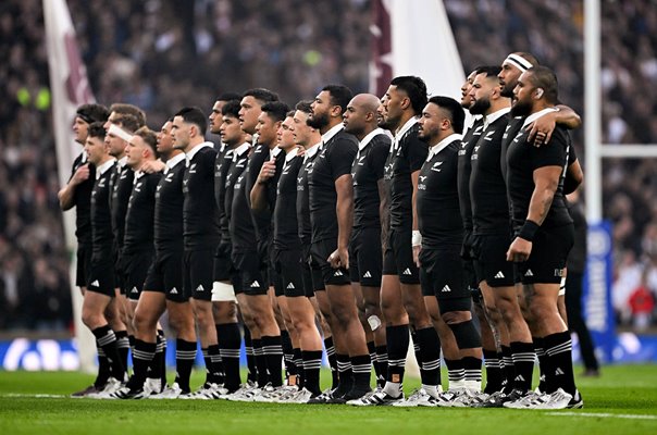 New Zealand line up v England Autumn Nations Series Twickeham 2024