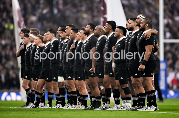 New Zealand line up v England Autumn Nations Series Twickeham 2024