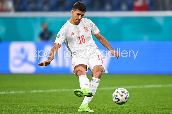 Rodri Spain penalty v Switzerland Euro 2020 Quarter-final Saint Petersburg 2020
