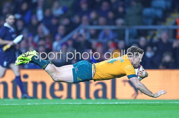 Andrew Kellaway Australia scores v England Autumn Series Twickenham 2024
