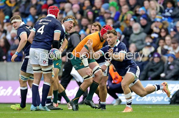 Ben White Scotland passes v Australia Autumn Nations Series Murrayfield 2024