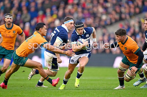 Darcy Graham Scotland breaks v Australia Autumn Series Murrayfield 2024