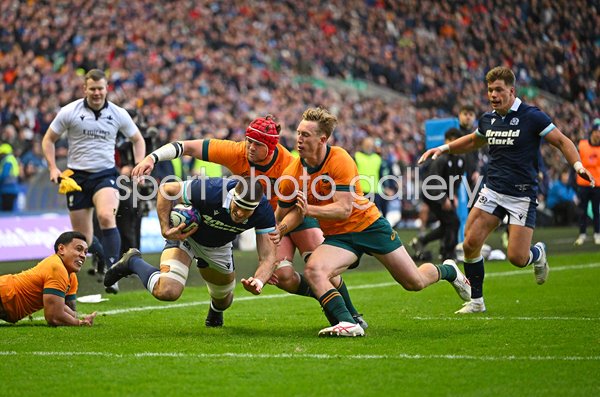 Josh Bayliss Scotland scores v Australia Autumn Nations Series Murrayfield 2024