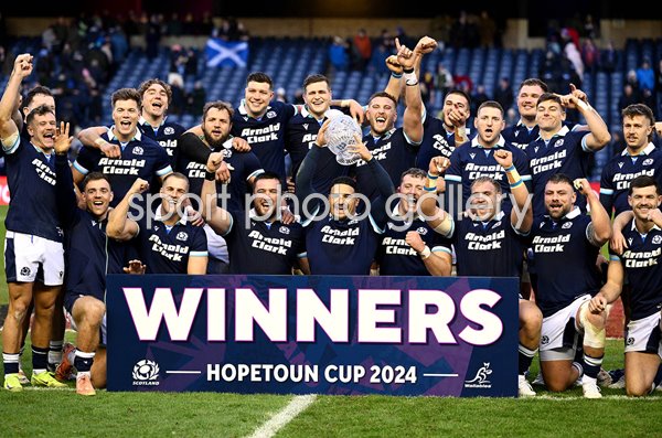 Scotland celebrate win v Australia Autumn Nations Series Murrayfield 2024