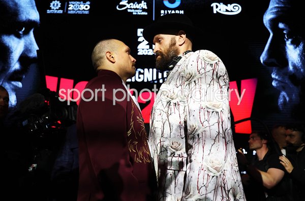 Oleksandr Usyk v Tyson Fury Face Off Press Conference Rematch Fight Riyadh 2024
