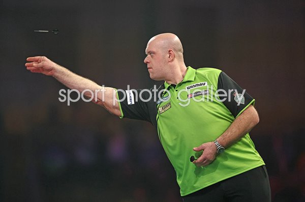 Michael van Gerwen Netherlands v Chris Dobey semi-final World Darts 2025
