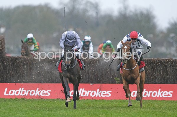 Paul Townend riding Banbridge clear last fence King George VI Chase Kempton 2025