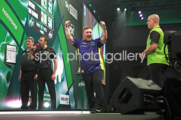 Luke Littler England PDC World Darts Championship Winning Moment 2025