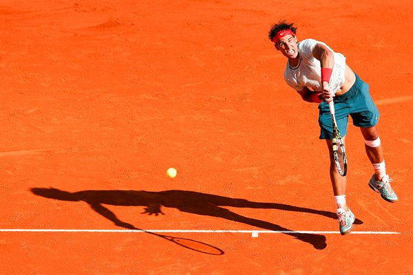 Rafael Nadal serves Monte Carlo 2013