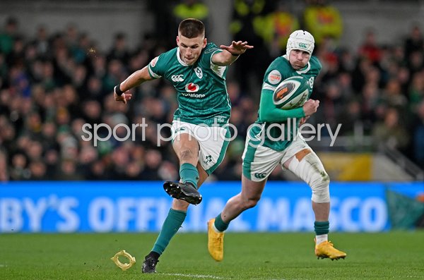 Sam Prendergast Ireland kicks v England Dublin Six Nations 2025
